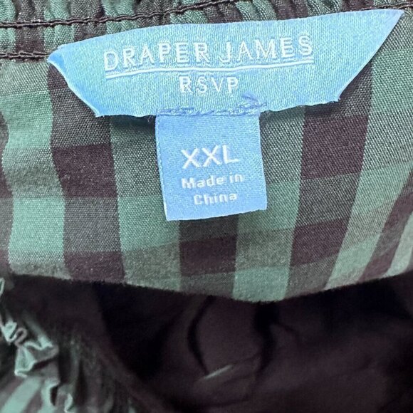 NWOT Draper James RSVP Long Sleeve Tiered Green & Black Plaid Dress Size - XXL - Picture 14 of 16